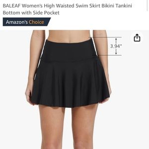Baleaf High-Waisted Swim Skirt with Shorts